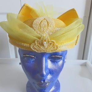 Deborah New York Vintage Tulle & Beaded Hat